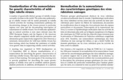 Standardization of the nomenclature for genetic characteristics of wild-type rubella viruses