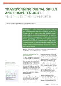 Transforming digital skills and competencies in the health and care workforce