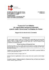 FCTC/MOP/3/12 Examen de l’accréditationdes organisations non gouvernementalesayant le statut d’observateur à la Réunion des Parties