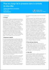 Prise en charge de la grossesse dans le contexte de l’infection à virus Zika