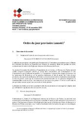 FCTC/MOP/3/1 Ordre du jour provisoire (annoté)