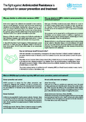 The fight against antimicrobial resistance is significant for cancer prevention and treatment