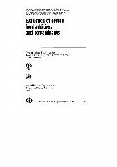 Evaluation of certain food additives and contaminants : twenty-ninth report of the Joint FAO/WHO Expert Committee on Food Additives