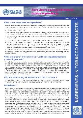 Fact sheet on ingredients in tobacco products