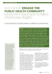 How can we engage the public health community in innovative solutions to public health challenges