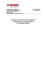 FCTC/COP/10/DIV/3 Message écrit du Secrétaire général de l’Organisation des Nations Unies, M. António Guterres