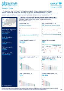 Luxembourg: country profile for child and adolescent health