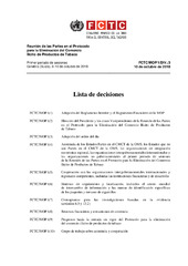 FCTC/MOP/1/DIV/3 Lista de decisiones