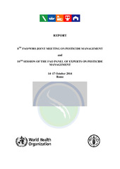 Report of the 8th FAO/WHO joint meeting on pesticide management: 14–17 October 2014, Rome, Italy