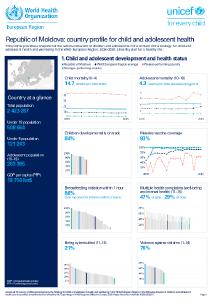 Republic of Moldova: country profile for child and adolescent health