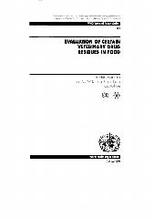 Evaluation of certain veterinary drug residues in food : forty-fifth report of the Joint FAO/WHO Expert Committee on Food Additives
