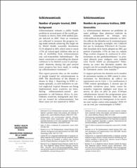 Schistosomiasis: number of people treated, 2009