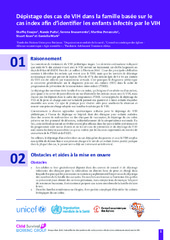 Dépistage des cas de VIH dans la famille basée sur le cas index afin d’identifier les enfants infectés par le VIH