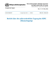 Neunundzwanzigster Ständiger Ausschuss des Regionalkomitees für Europa Außerordentliche Tagung (‎Klausurtagung)‎: Bern, 14.–15. März 2022: Bericht