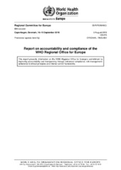 EUR/RC69/8(‎C)‎ Copenhagen, 16–19 September 2019: report on accountability and compliance of the WHO Regional Office for Europe