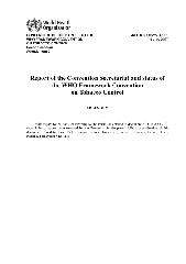 A/FCTC/COP/2/2 Report of the Convention Secretariat and status of the WHO Framework Convention on Tobacco Control