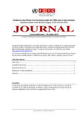 FCTC/COP/4 Journal préliminaire, 29 octobre 2010