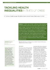Tackling health inequalities in times of crisis