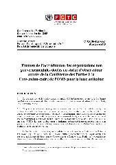 FCTC/COP/4/22 Rev.1 Examen de l’accréditation des Organisations non gouvernementales dotées du statut d’observateur auprès de la Conférence des Parties à la Convention-cadre de l’OMS pour la lutte antitabac