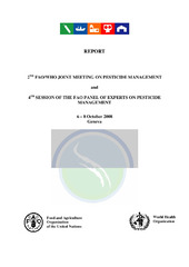 Report of the 2nd FAO/WHO joint meeting on pesticide management: 6–8 October 2008 Geneva, Switzerland