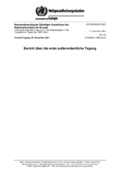 Neunundzwanzigster Ständiger Ausschuss des Regionalkomitees für Europa: Bericht über die erste außerordentliche Tagung: Virtuelle Tagung, 23. November 2021