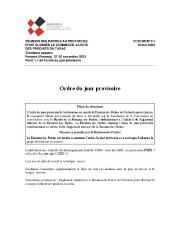 FCTC/MOP/3/1 Ordre du jour provisoire