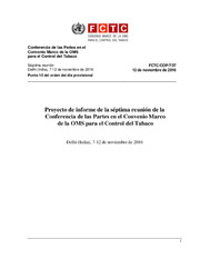 FCTC/COP/7/37 Proyecto de informe de la séptima reunión de la Conferencia de las Partes en el Convenio Marco de la OMS para el Control del Tabaco