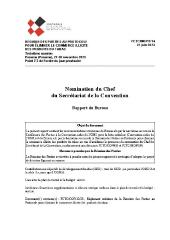FCTC/MOP/3/14 Nomination du Chef du Secrétariat de la Convention