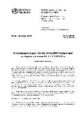 FCTC/COP/3/18 Performance report for the 2006–2007 budget and workplan (decision FCTC/COP2(11))